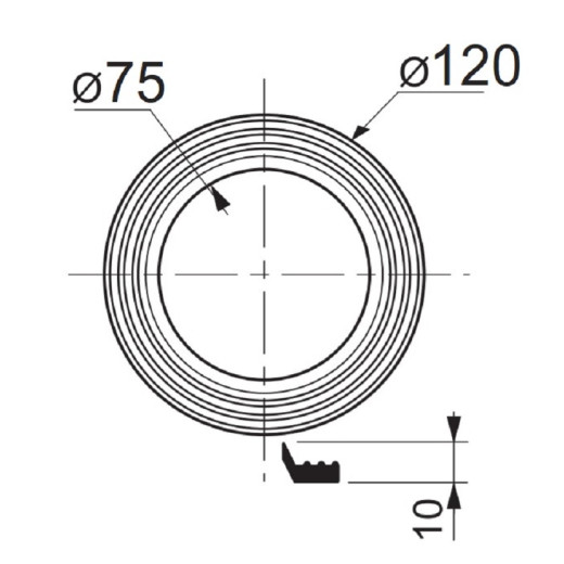 Прокладка между бачком и унитазом WIRQUIN, универсальная