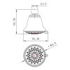 Душевая лейка верхняя Lemark LM8043C 3-функциональная, круглая диаметр 85 мм, хром