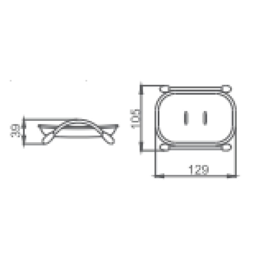 Мыльница HAIBA HB333-1 пласт/настольн. (синяя)