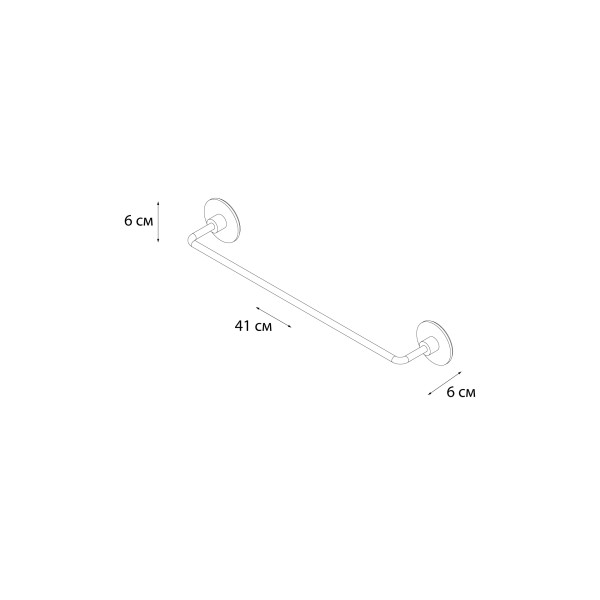 Fixsen ROUND FX-92101 Полотенцедержатель трубчатый 40см