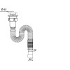 Сифон WIRQUIN гофрированный 1¼ х 32/40 мм, L800 мм