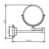 Зеркало HAIBA HB6108 увеличительное 8