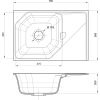 Кухонная мойка RIVELATO LOCUS 75  1-чаш 750*500 antracite