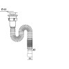 Сифон WIRQUIN гофрированный 1¼ х 40/50 мм, L800 мм