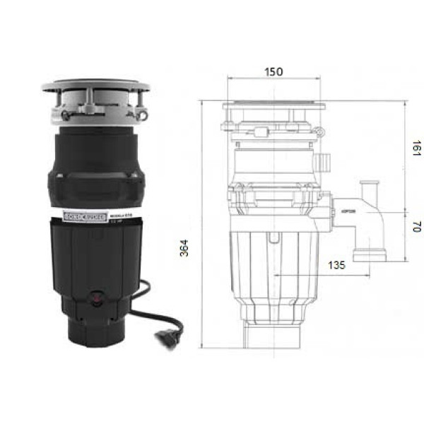 Измельчитель Granula Bone Crusher 610 для пищевых отходов бытовой