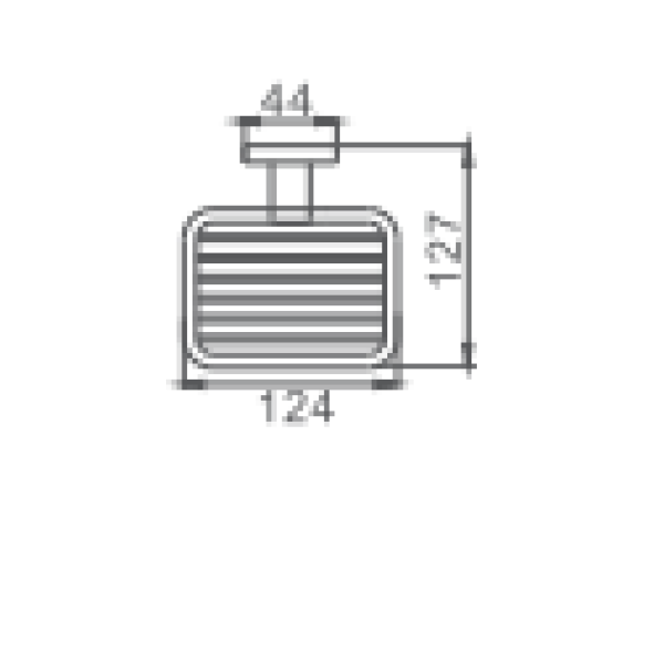 Мыльница HAIBA HB8602-1 металлическая, хром