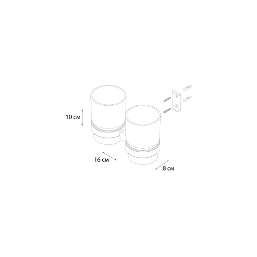 Fixsen MODERN FX-51507 Держатель стакана двойной