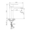 Смеситель для раковины HAIBA HB10807, нержавеющая сталь - купить в Москве