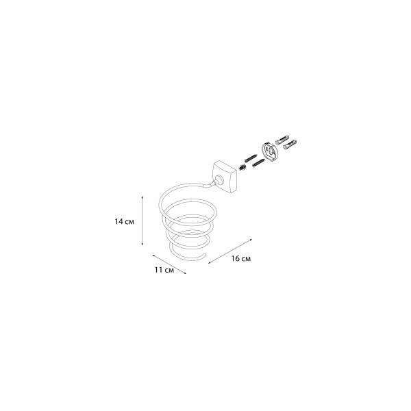 Fixsen KVADRO FX-61319B Держатель для фена