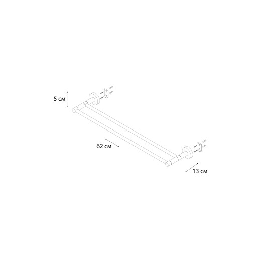 Fixsen MODERN FX-51502 Полотенцедержатель трубчатый 2-ой (60 см.)