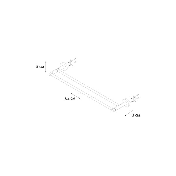 Fixsen MODERN FX-51502 Полотенцедержатель трубчатый 2-ой (60 см.)