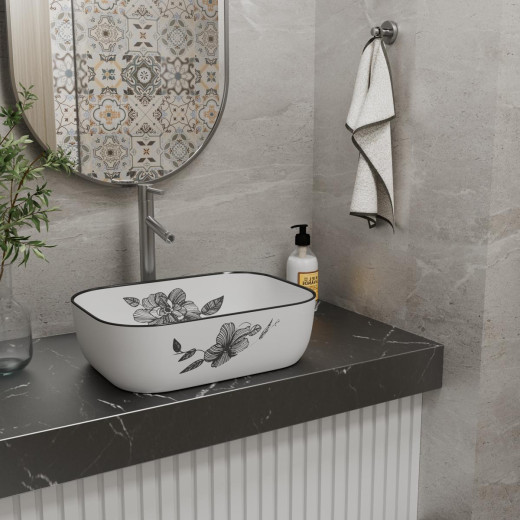 Умывальник накладной, прямоугольный Point Венера 46, PN43073WB