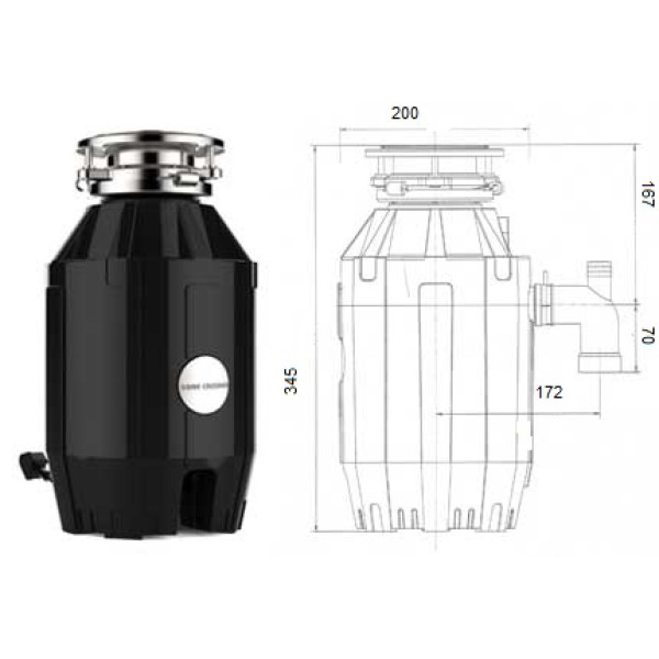 Измельчитель Granula Bone Crusher 810 для пищевых отходов бытовой