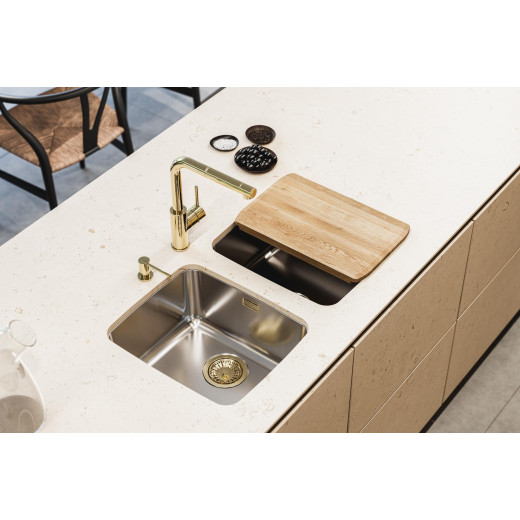 Мойка кухонная Alveus Luno 20 SAT FI 340х400х185 нержавеющая сталь, с сифоном
