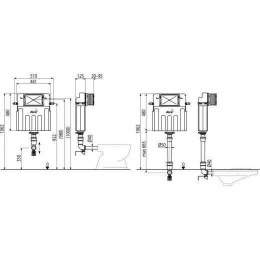 Бачок для замуровывания в стену, арт.AM112W