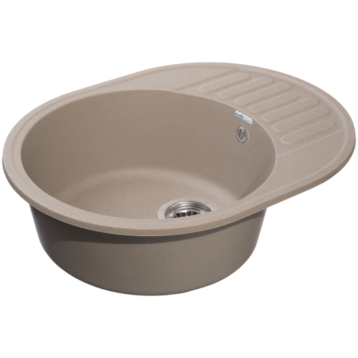Мойка кухонная GranFest QUARZ GF-Z-58 чаша с крылом 620*480мм песок