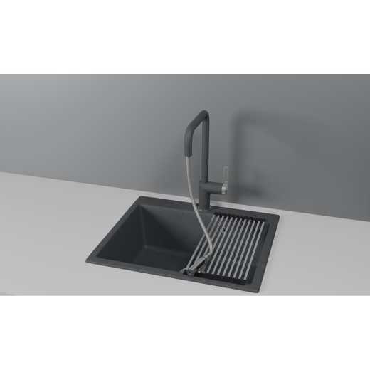 Смеситель Granula GR-8173 графит с выдвижным изливом