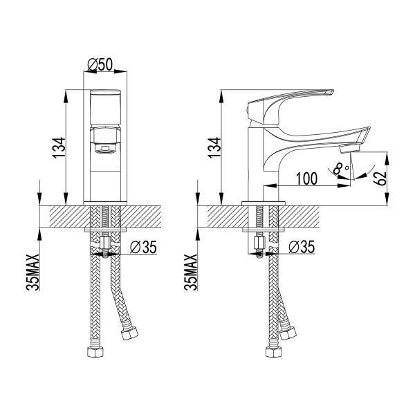 Смеситель Lemark Plus Shape LM1706C для раковины