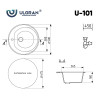 Мойка кухонная Ulgran U-101-344, ультра-черный