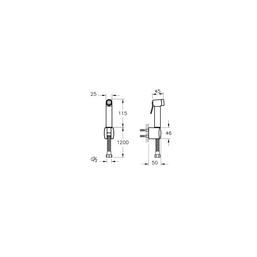 Гигиенический душ Vitra Hygienic A45747 Хром