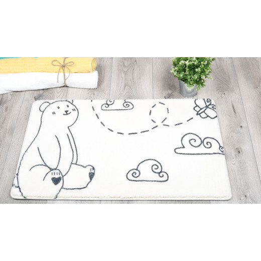 Fixsen TEDDY FX-6001T Коврик для ванной 1-ый белый (50х80см) TEDDY AIR