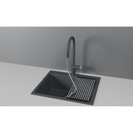 Смеситель Granula GR-8172 графит с выдвижным изливом