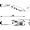 Душевая лейка Lemark LM8006C 1-функциональная, хром