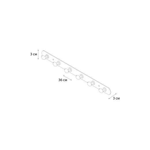 Планка 6 крючков