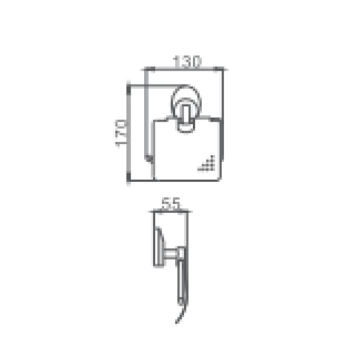 Держатель для туалетной бумаги HAIBA HB1603, хром