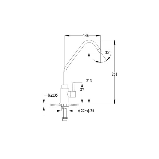Кран EWIGSTEIN для питьевой воды (бежевый)