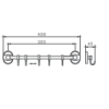 Крючок HAIBA HB1915-5 пятерной, хром