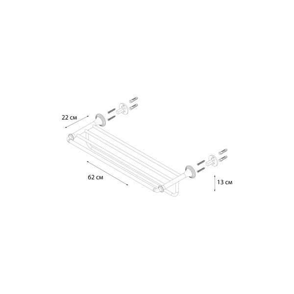 Fixsen LUKSOR FX-71615B Полка для полотенец