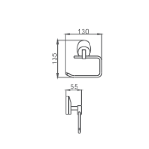 Держатель для туалетной бумаги HAIBA HB1603-3, хром