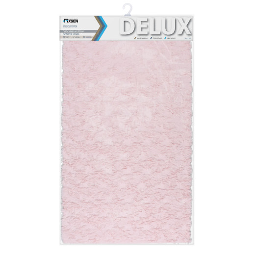 Fixsen DELUX FX-9040B Коврик для ванной 1-ый (70х120 см), розовый