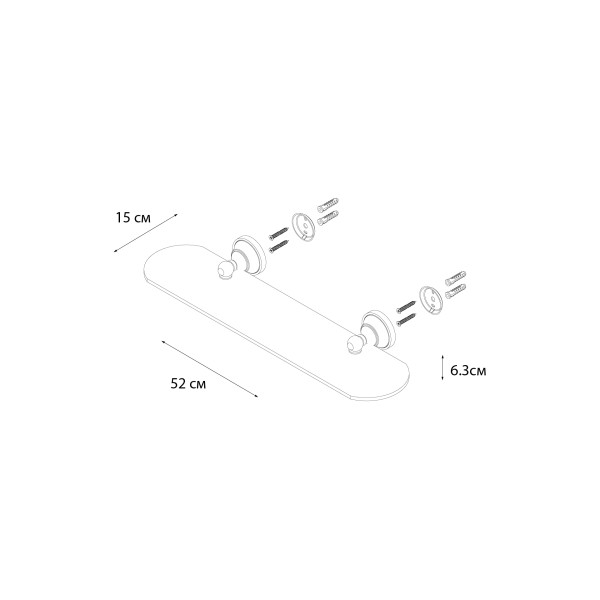 Fixsen BOGEMA FX-78503 Полка стеклянная