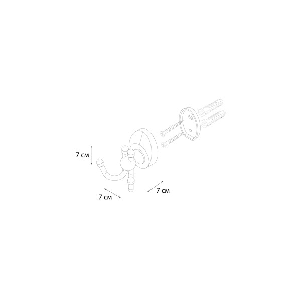 Fixsen EUROPA FX-21805C Крючок двойной улитка