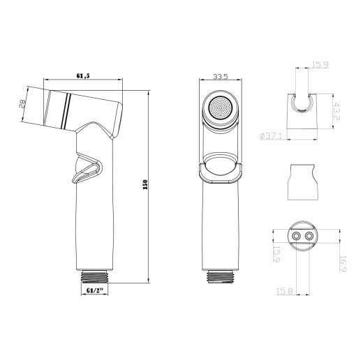 Комплект аксессуаров Lemark LM8088C для биде, хром