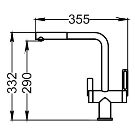 Смеситель Granula GR-8170 шварц с выдвижным изливом