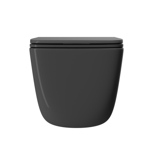 Унитаз подвесной Point Меркурий безободковый серый мат сиденье дюропласт микролифт б-съем PN41831GM