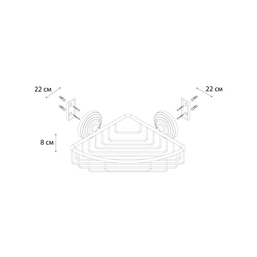 Fixsen RETRO FX-83809B Мыльница решетка угловая