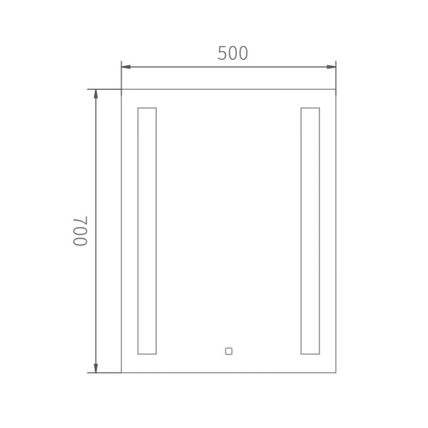 Зеркало HAIBA HB663 LED 500*700 мм