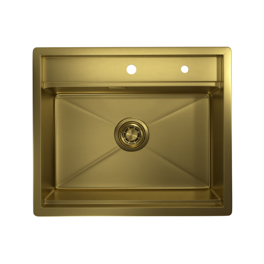 Стальная кухонная мойка Granula KS-6051 золото сатин