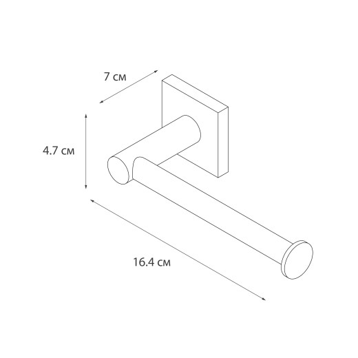 Fixsen LUX CHROME FX-15010A Бумагодержатель без крышки, хром
