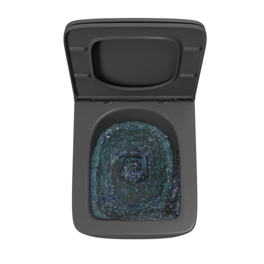 Унитаз подвесной Point Меркурий безободковый серый мат сиденье дюропласт микролифт б-съем PN41831GM