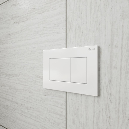 Клавиша смыва для инсталляции Point Ника, белая, PN44081W