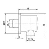 Подключение для душевого шланга Lemark LM5983CW для LM5922CW, LM5929CW, хром/белый