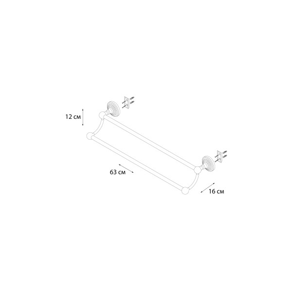 Fixsen RETRO FX-83802 Полотенцедержатель трубчатый 2-ой