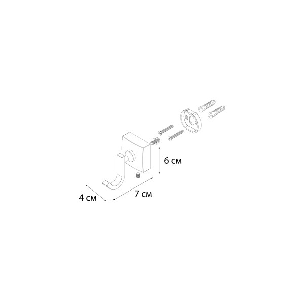 Fixsen KVADRO FX-61305 Крючок одинарный