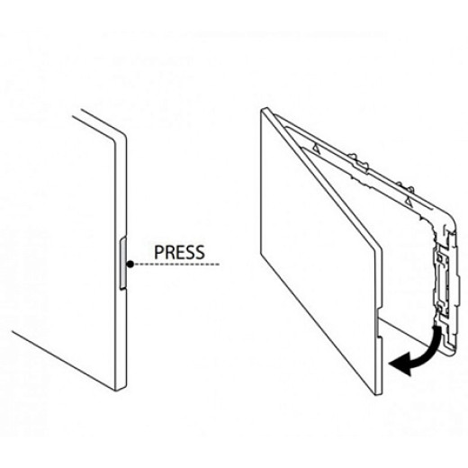 Панель механическая двойная OLI Plain, пластик, soft-touch черный