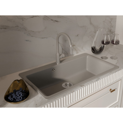 Смеситель RIVELATO Garda для кухни U-обр. D-35мм grigio metallizzato/cromo